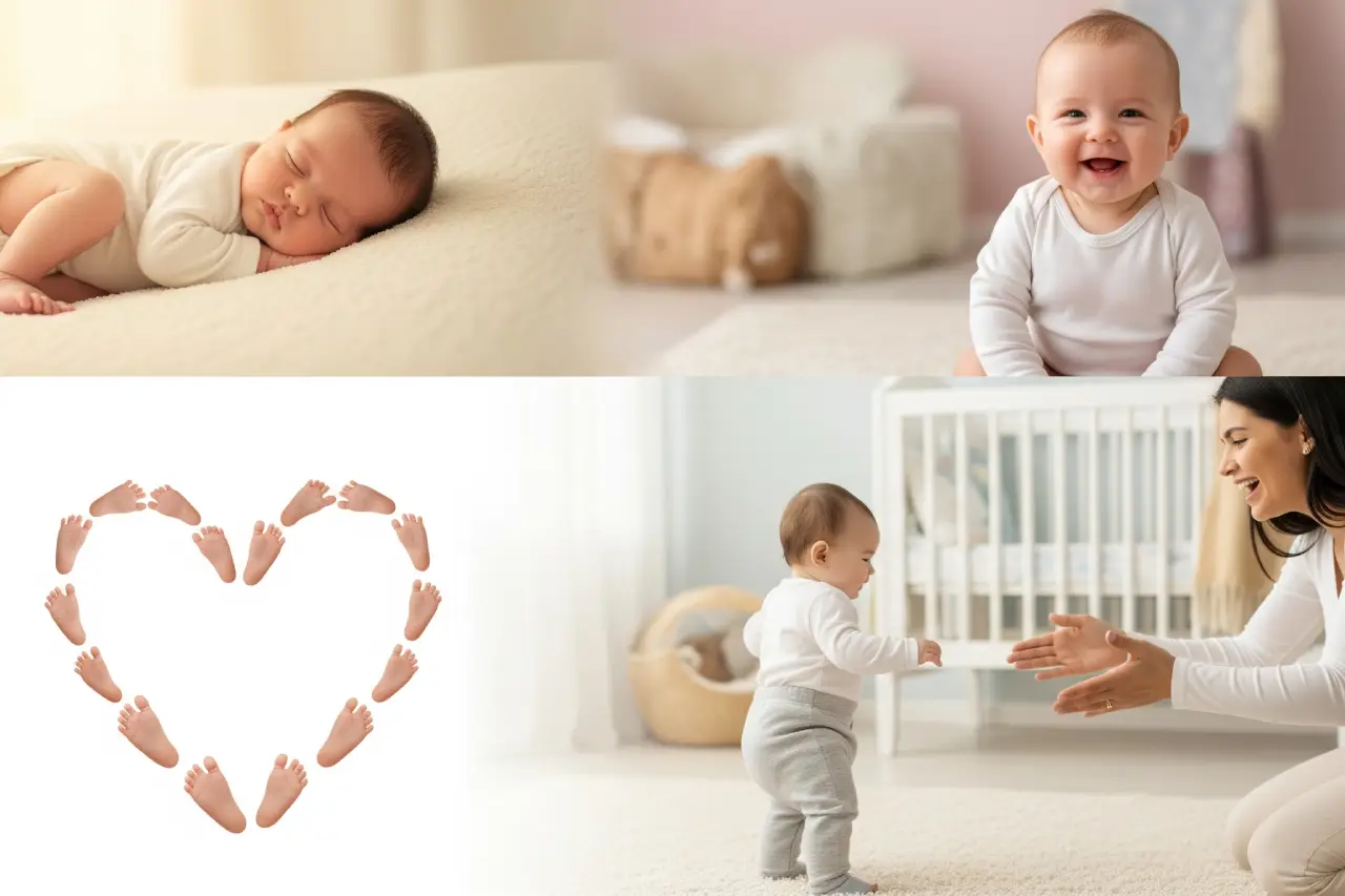 En este momento estás viendo Hitos del Desarrollo Motor Bebé: Guía Completa Mes a Mes (0-24m) + Señales de Alerta